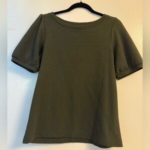 Loft forest green blouse, size small